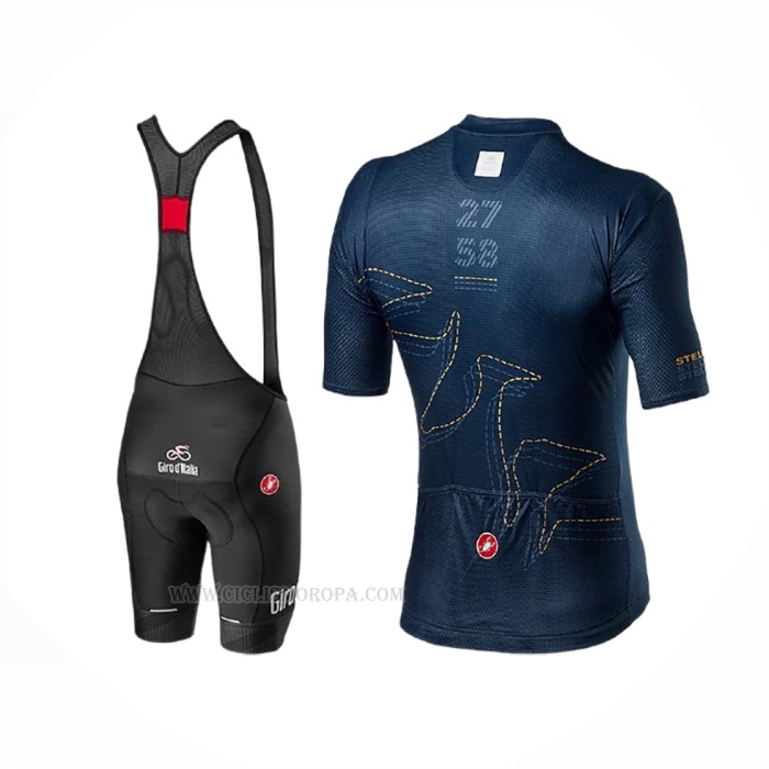 2020 Ropa Ciclismo Giro d'Italia Apagado Azul Mangas Corta y Culotte Corto